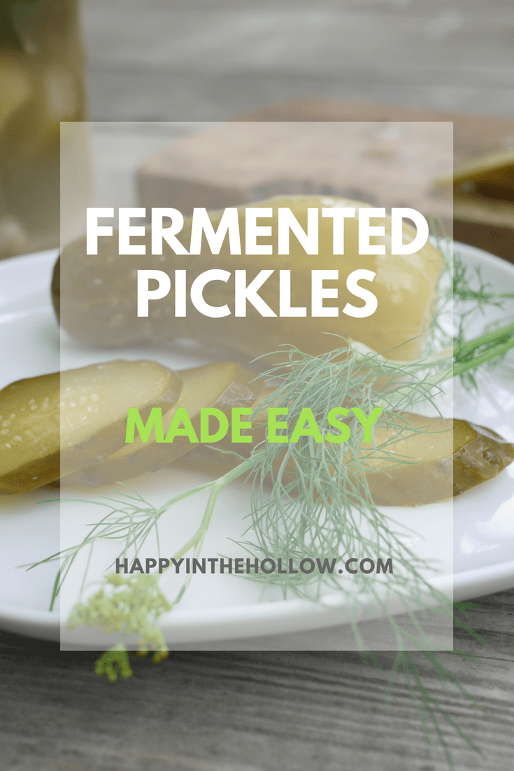 Lacto-fermented pickles made easy