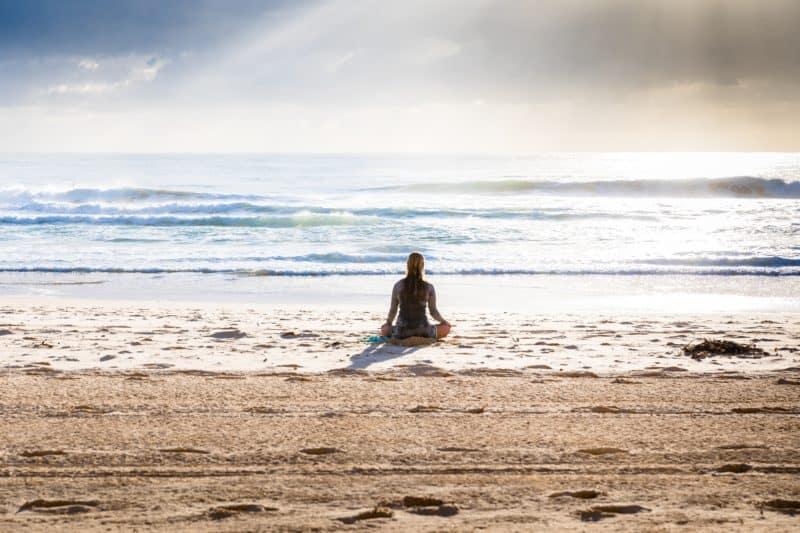 Meditation on the beach