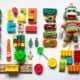 various colorful toys